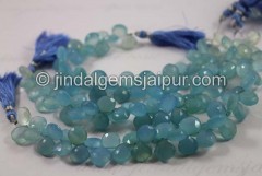 Blue Chalcedony Faceted Heart